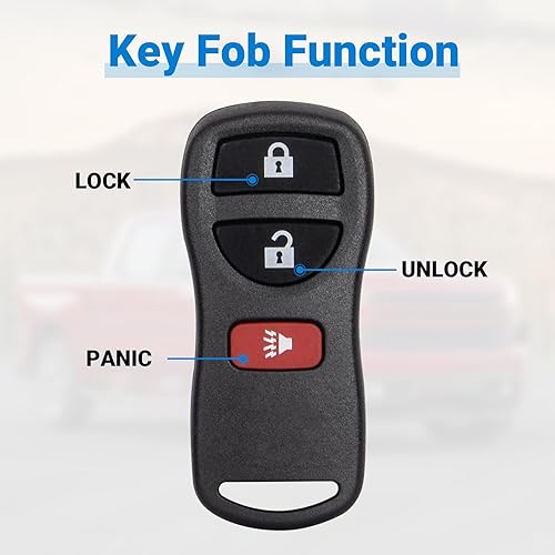 Miniatura 5 de Control remoto de entrada sin llave compatible con Nissan Xterra Titan Armada Frontier Quest Sentra Murano Pathfinder Sentra VersaInfiniti FX35 FX45