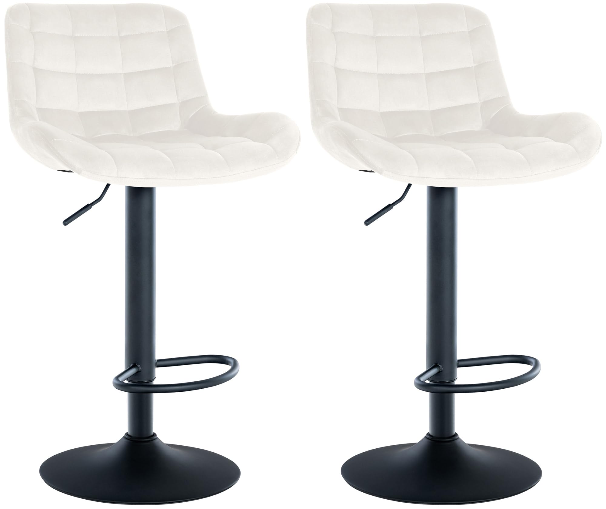 CLP Set Di 2 Sgabelli Da Bar Tover I Banco Regolabili In Altezza Sedie Girevoli A 360 Con Schienale Per Bancone E Bar Coloretortora Materialestoffa 1042543006