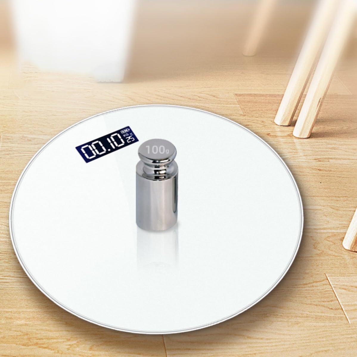 Digitale Körperwaage Weiß 180kg, mit LED Anzeige für Zuhause