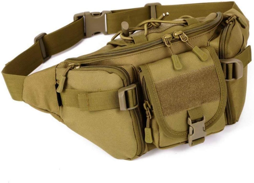 Hypexa Waist Bag Tactical Military Waist & Chest Bag Pouch,37 X 16 X 3 CM, Brown