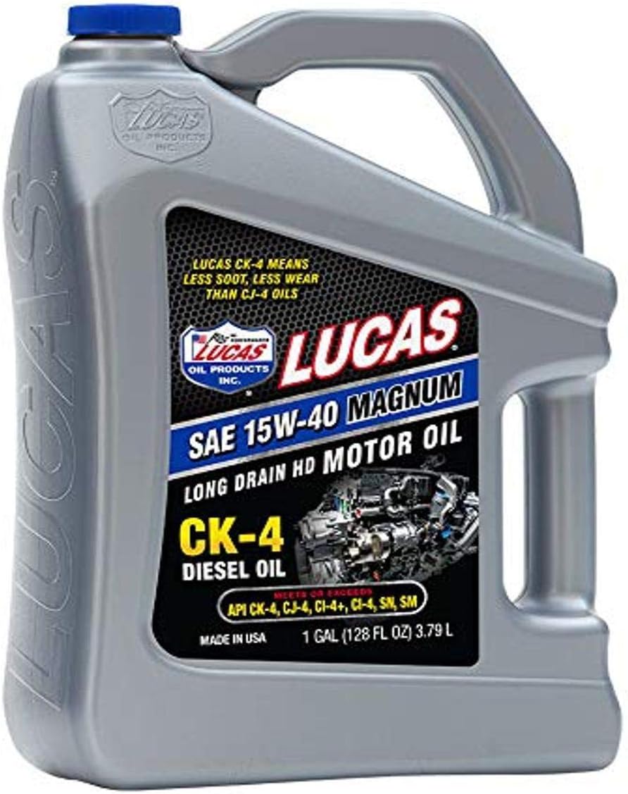 Lucas Oil SAE 15W-40 API CK-4 Heavy Duty Motor Oil, 1 Gallon