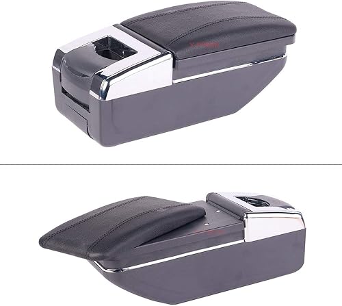 Miniatura 3 de Caja de reposabrazos para Nissan Marzo 2010 2011 2012 2013 2014 2015 2016 Accesorios automotrices de caja de almacenamiento de cuero consola central