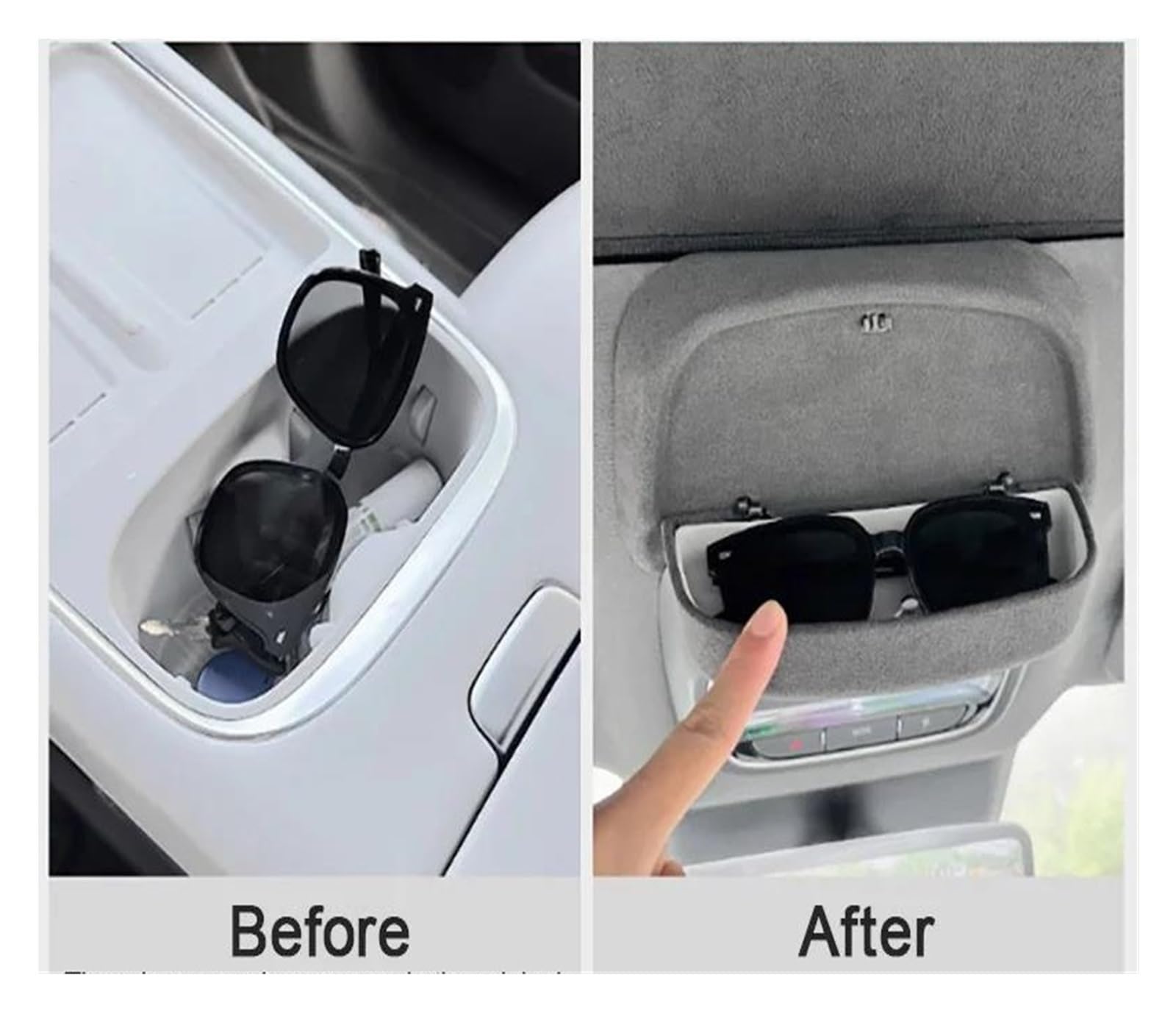 Soporte Gafas Coche para Tiggo 9 para Jaecoo para J8 2023-IN Gafas Magnéticas Soporte Caja Caja Interior De Coche Techo Solar Gafas De Sol Clip Clip Gafas Parasol(2)