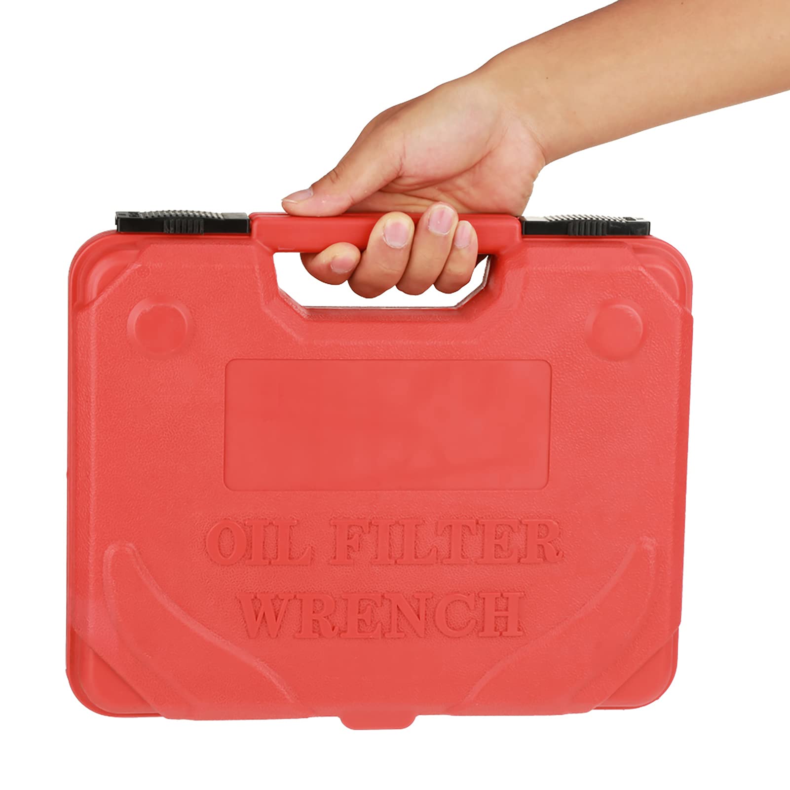 Set Chiavi per Filtri Olio, 10 Misure e 1 Adattatore, Strumento di Riparazione Chiavi da Lavoro in Acciaio Al Carbonio con Scatola Portatile per Vari Veicoli