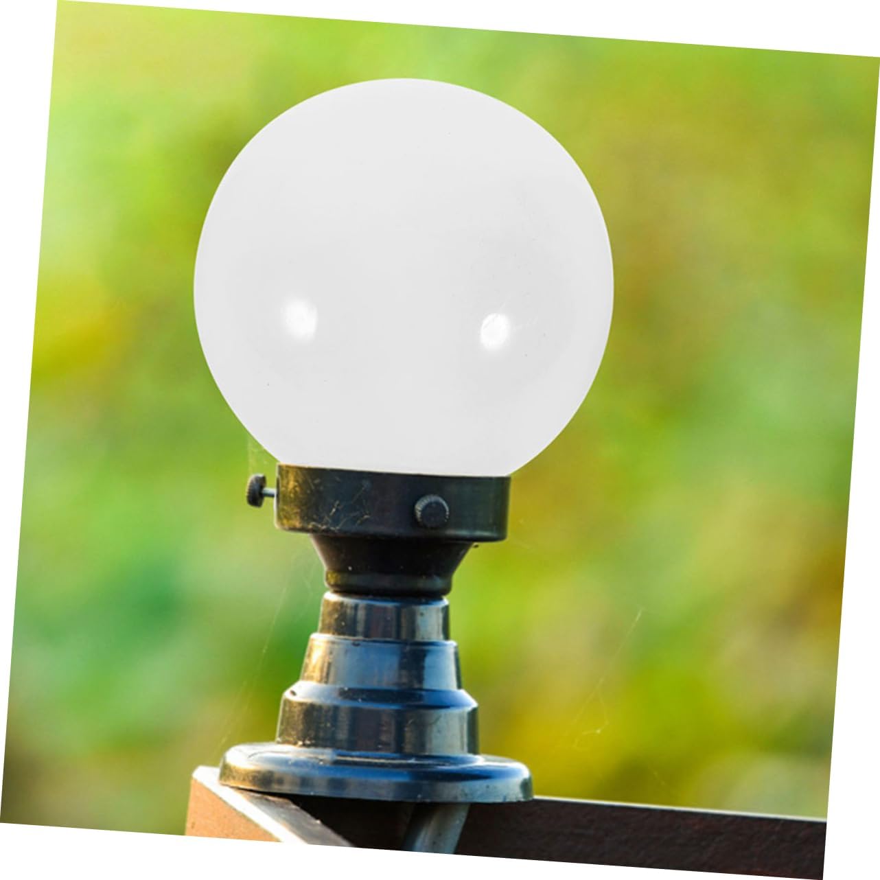 2pcs Acrylic Spherical Replacement Lamp Covers Outdoor Light Globe Shades for Garden and Patio Diameter Easy to Install Warm and Gentle Lighting Decor