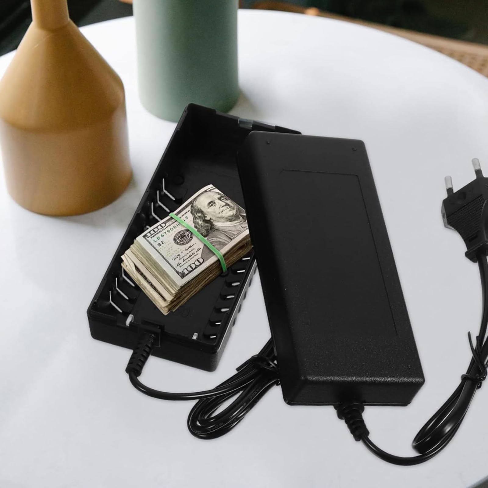 Contenitori Segreti per Nascondere Oggetti - Portapillole Portatile,a Forma di Caricabatterie PC, Scatola Multiuso per Soldi, Gioielli e Viaggio