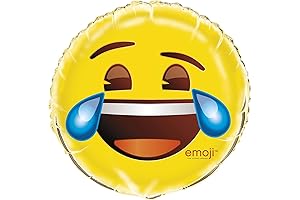 Crying Laughing Emoji Foil Balloon - 18&quot;, Yellow, 1 Pc