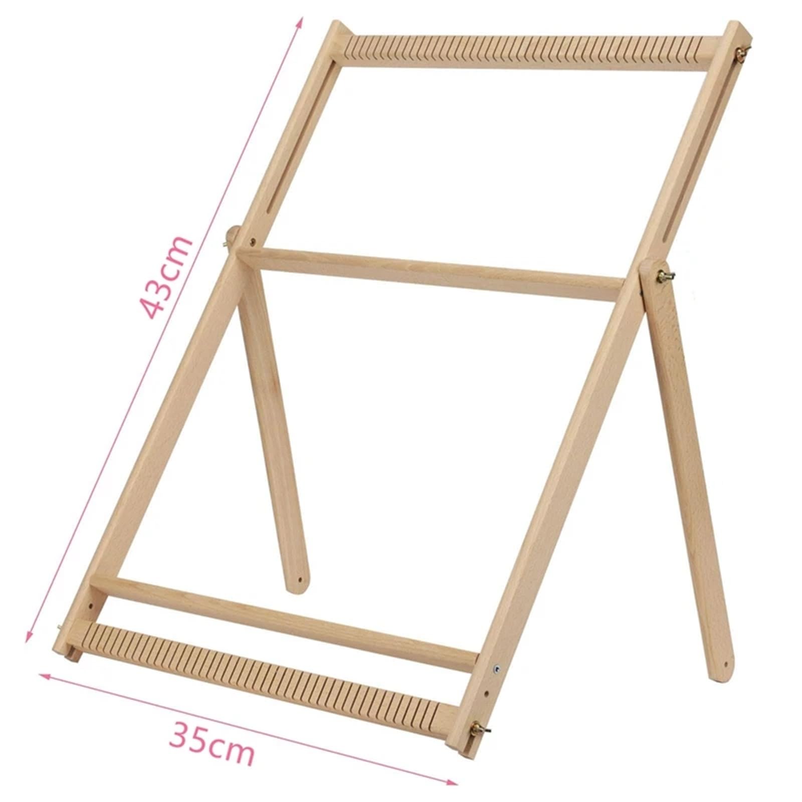 Webrahmen Webstuhl aus Holz mit Ständer, Webstuhl-Set for mehrere Bastelarbeiten, Webstuhlrahmen aus Buche, Gobelin-Webstuhl, kreatives Heimwerken