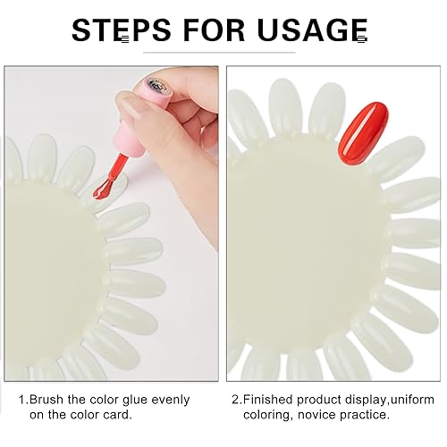 Vista 3 de 20 muestras, ruedas de uñas postizas, rueda de plástico para exhibición de esmalte de uñas para muestras de manicura, espectáculos de color de uñas