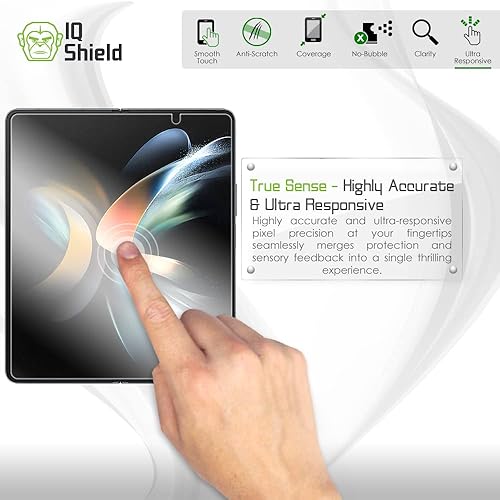 Miniatura 8 de IQShield Protector de pantalla compatible con Samsung Galaxy Z Fold 4 (paquete de 2) película de TPU transparente antiburbujas