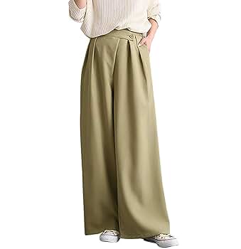 Amazon | [SLINX] ワイド パンツ とろみ ロングパンツ ラップ