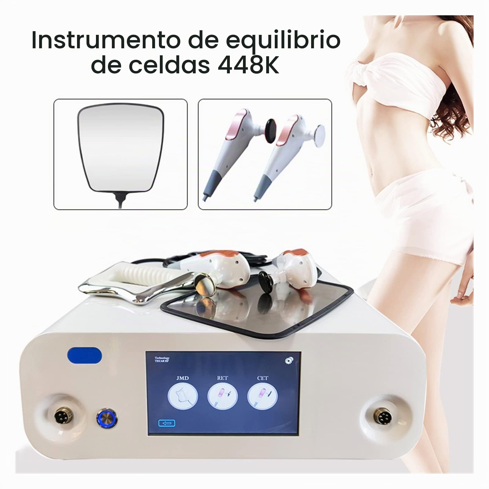 448KHz Fisioterapia Diatermia Máquina para el Control del Dolor Masaje Corporal Celulitis Máquina para Adelgazar