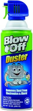 Blow Off Air Duster Can with Nozzle, 10 oz., Blue/Green - 9962