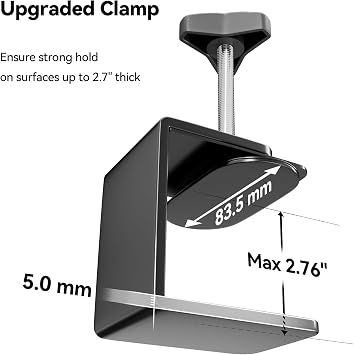 Dog Grooming Arm for Table, 42 H, 27-39 W with Hammock & 2 No-Sit Loops