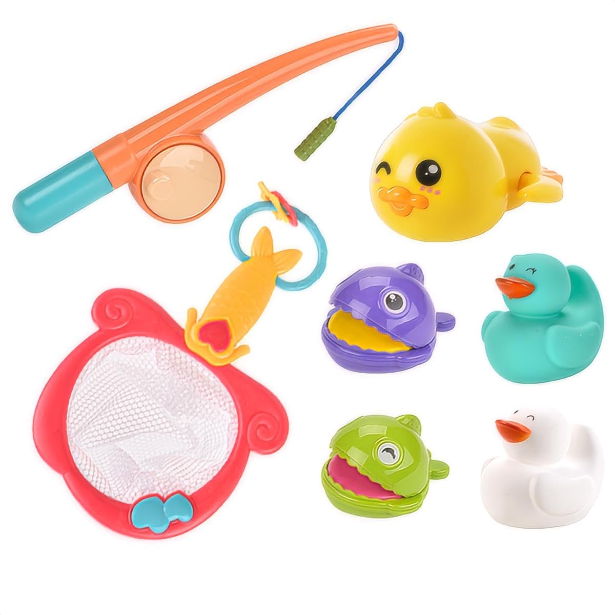 NIWWIN 4 Piece Baby Bath Toy Set, Automatic Water Spraying, Baby Toy Bath Toy Children's Swimming Pool Bath Toy (Clockwork)