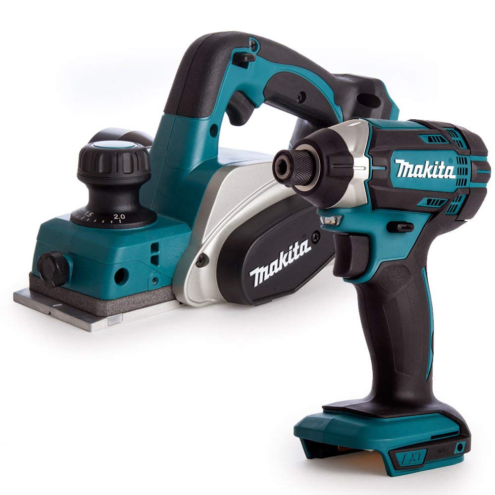 Makita Dkp180z Lxt 18V Li-Ion 82Mm Planer Body With Dtd152z Impact Driver
