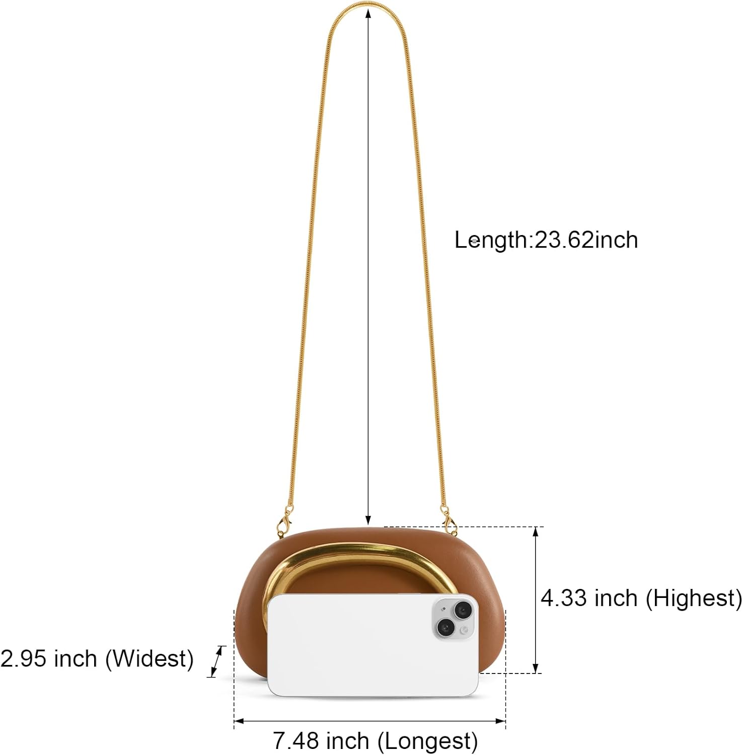 Clutch Purses for Women Formal, PU Leather/Marble Acrylic Evening Bags with Chain, Trendy Metal Handle Purses 2025 - Image 6