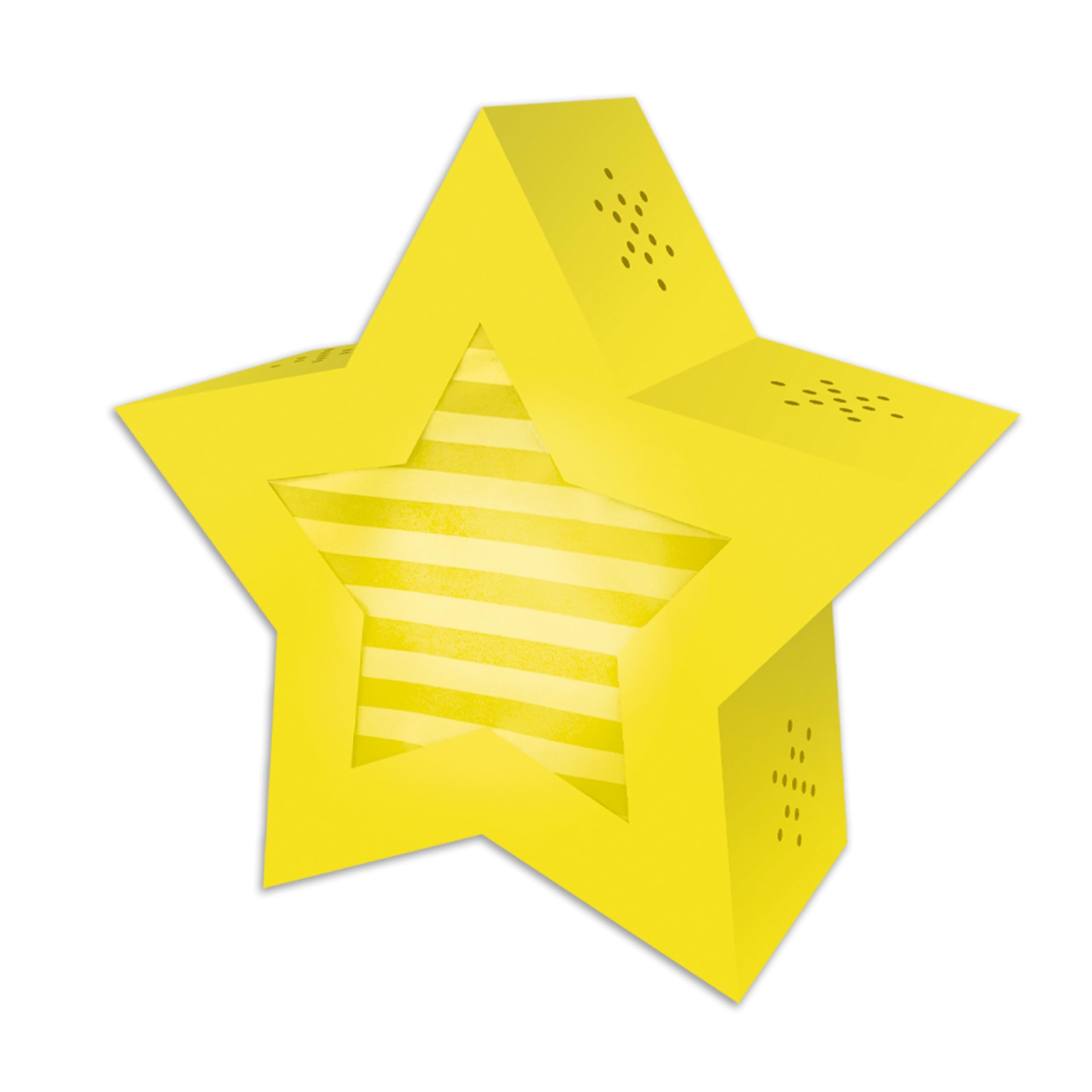 Ursus Twinkle Star 18770001, yellow, approx. 19.3 x 18.3 x 8 cm, lantern blank star made of photo cardboard, 300 g/m² - Image 2