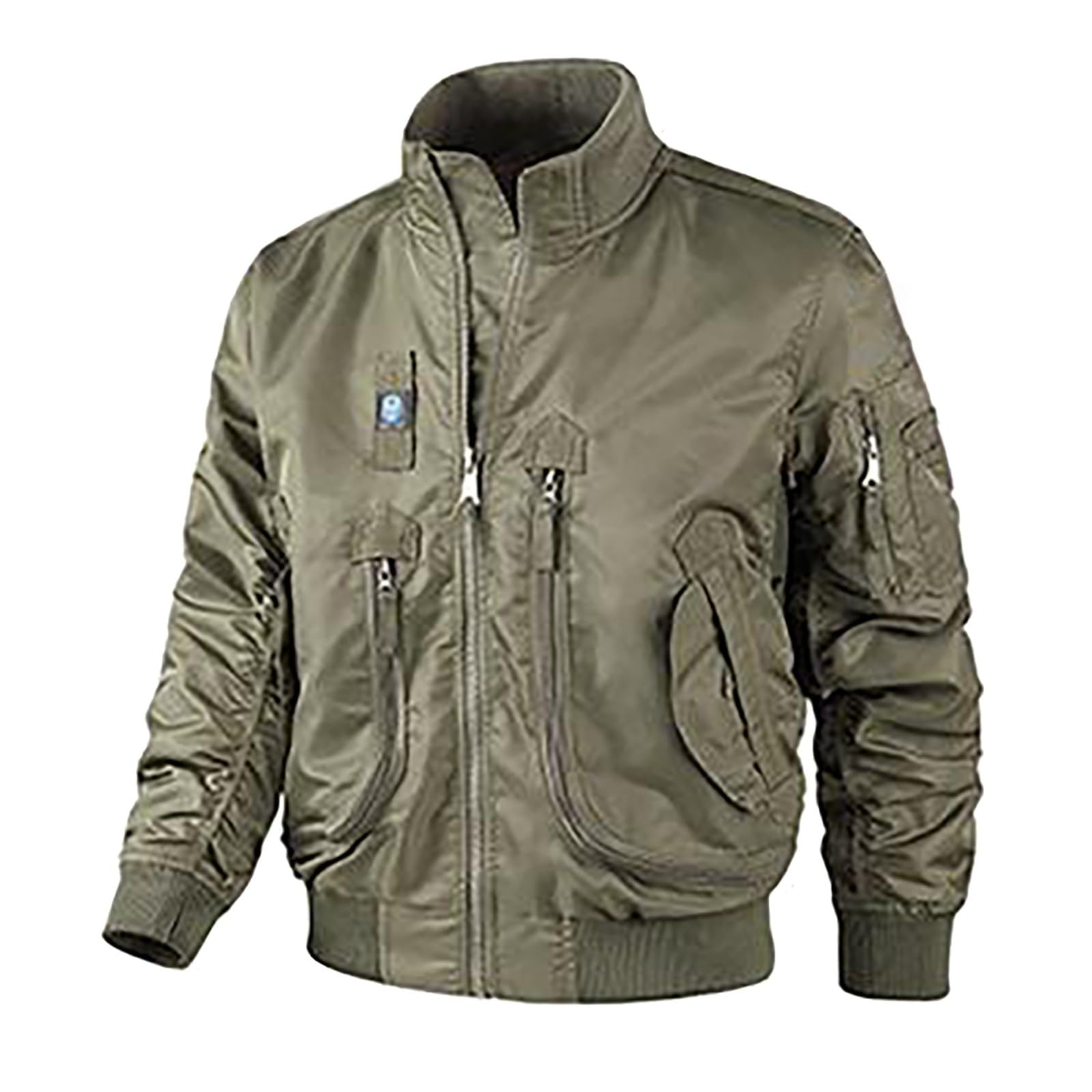 Golf Jackets for Men Uk - Men'S Baseball Collar Jacket Layer Jacket With Stand Collar