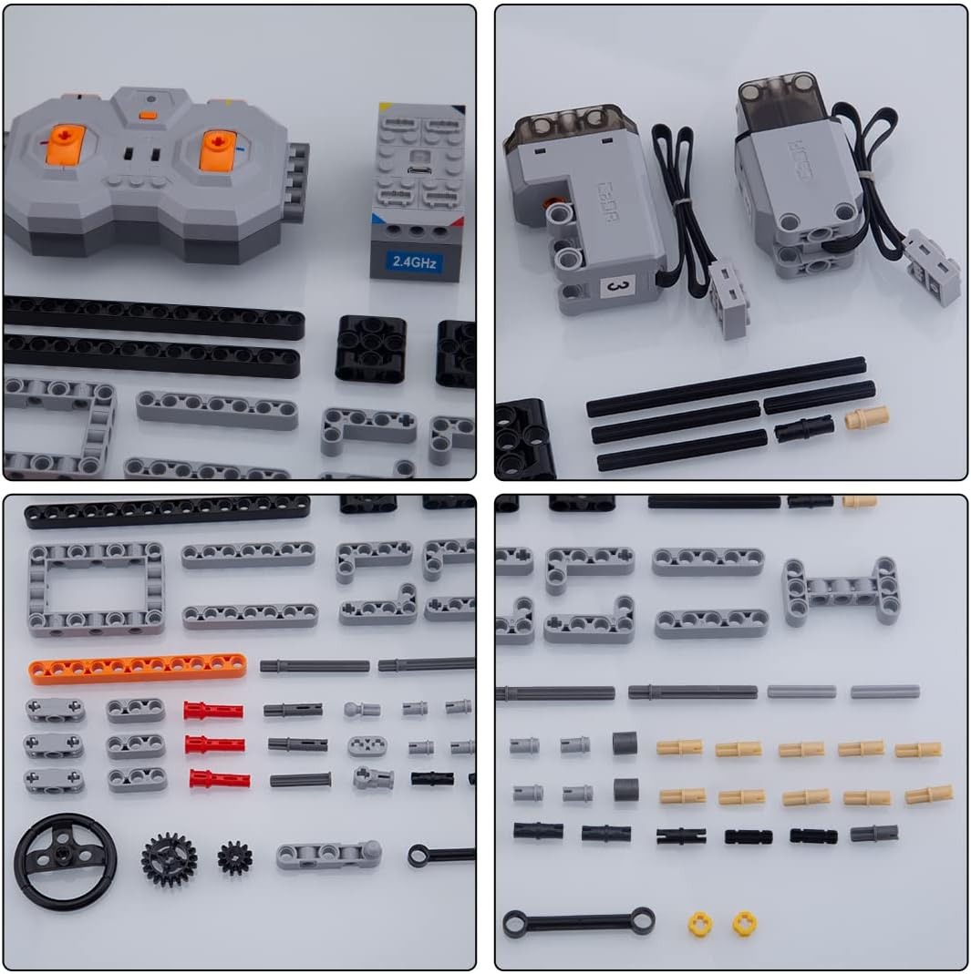 Black Friday - 70% OFF PHYNEDI CADA 4Pcs Upgraded Motor Power Modification Building Set with Technical Accessories Pack, Compatible with Lego Raptor 42126, DIY Small Particle Building Blocks Construction Toy