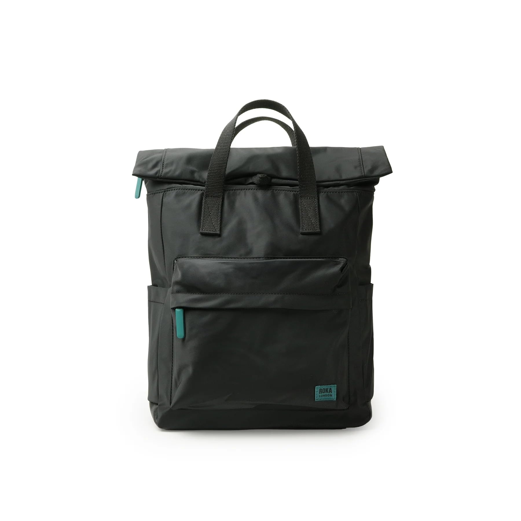 ROKA London Creative Waste All Black Canfield B Medium Recycled Nylon (Teal)