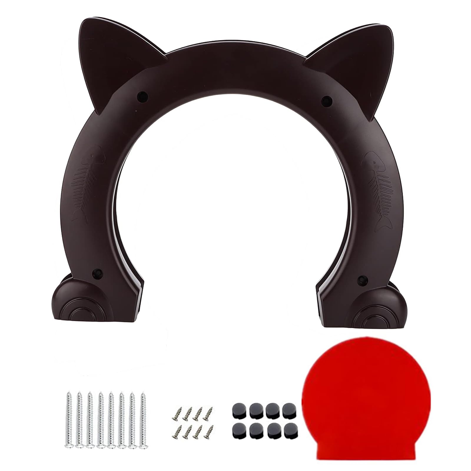 Porte pour chat intérieur installation facile chatière marron