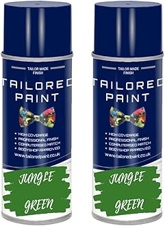 Tailored PaintTailored Paint Dead Plant Reviver Aerosol Paint Green Foliage - Gives Dead Shrubs, Hedges, Boxes a Second Life (2, Jungle Green)