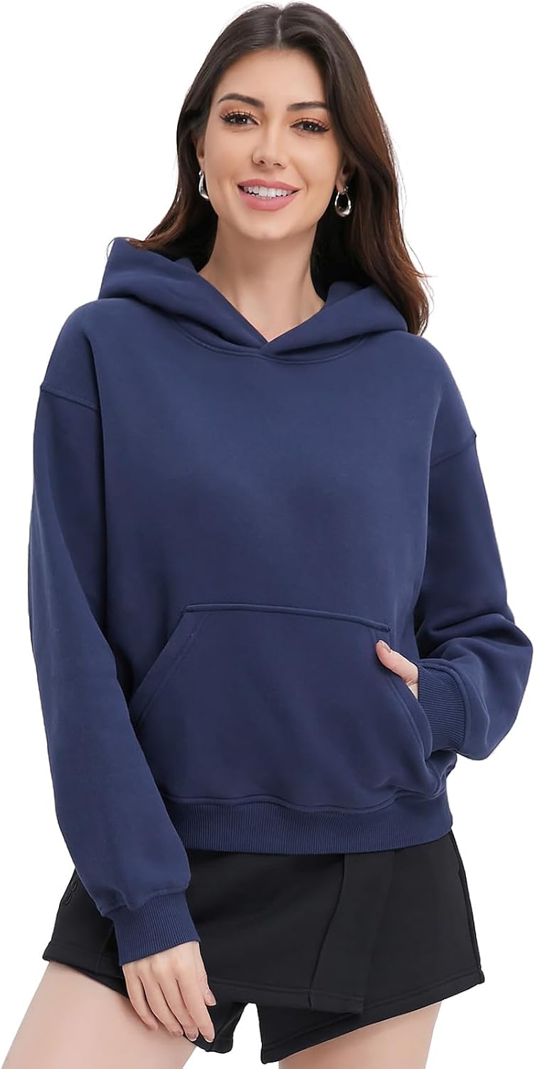Womens Oversized Hoodies Long Sleeve Fleece Sweatshirts Pullover Top Cotton Fall/Winter 2024