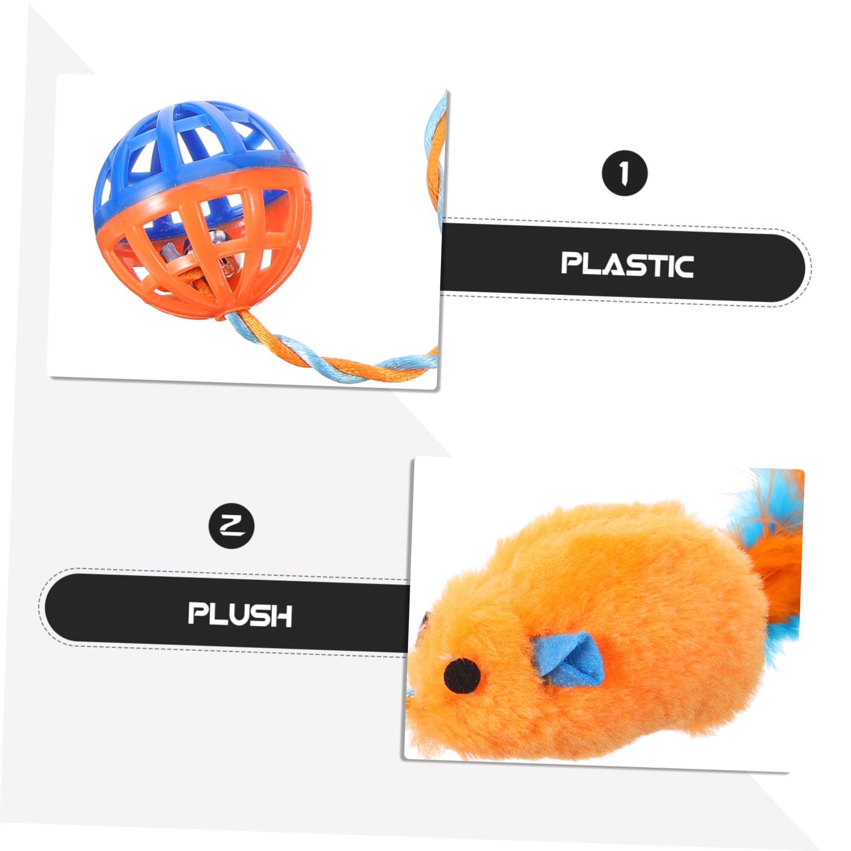 Jouet avec Clochette Interactif en Peluche et Plastique Soulage L'ennui et Stimulation des Chatons pour Chaton pour Jeux D'intérieur