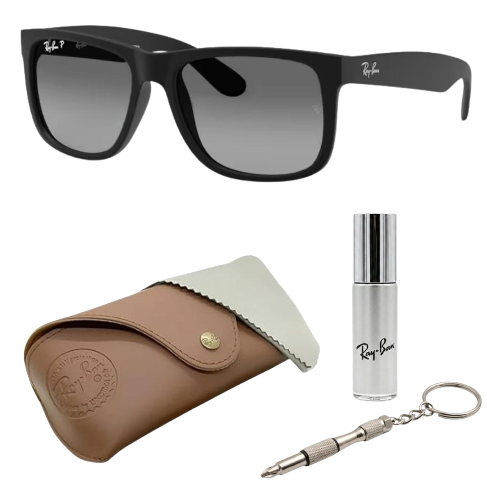 Ray-Ban RB4165 F マッドブラック サングラス ケース付き Amazon | Ray-Ban RB4165 JUSTIN ローブリッジフィット スクエア