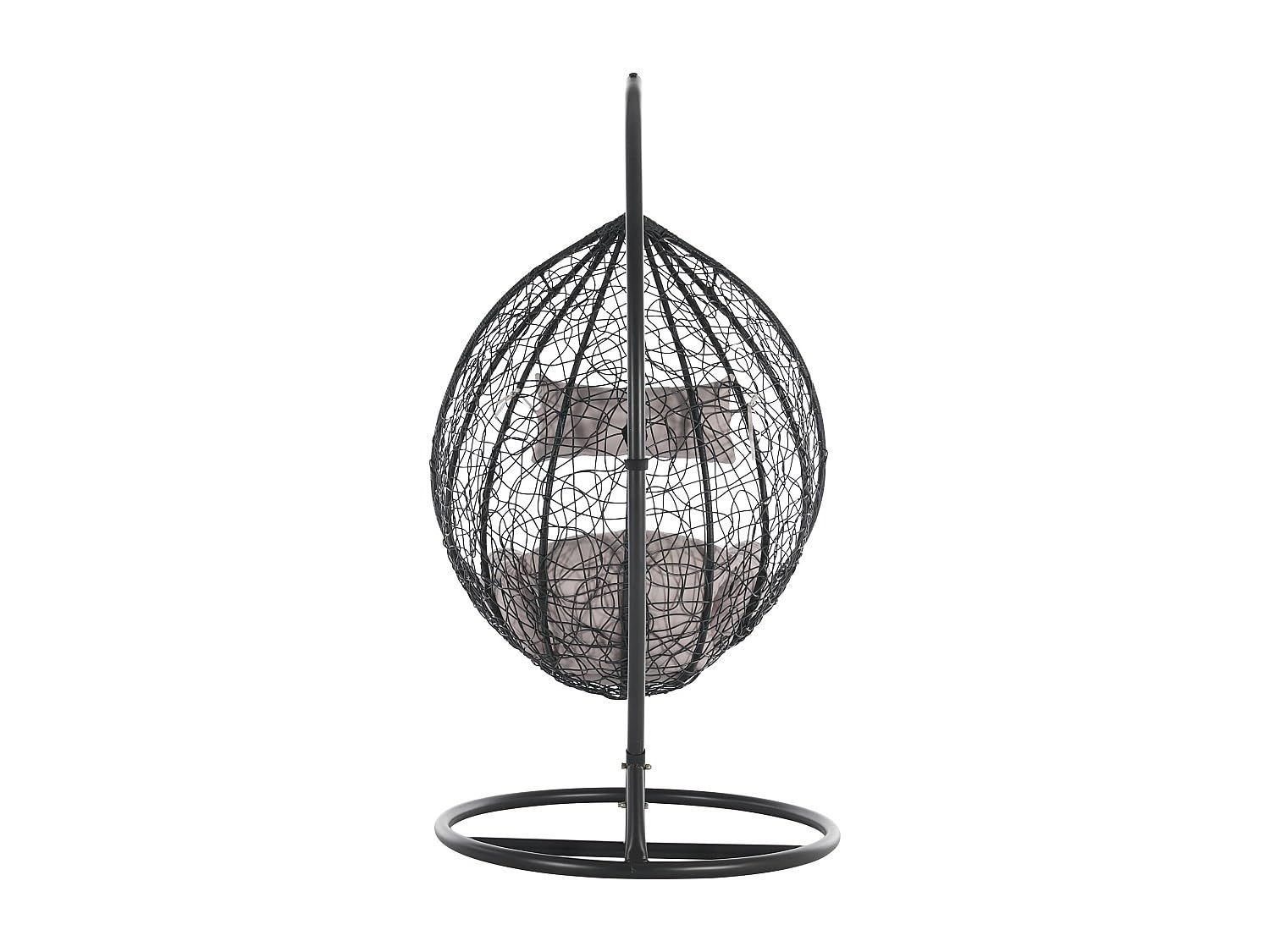 Vente-unique - Fauteuil Suspendu en résine tressée - Anthracite - CAMPLI de MYLIA