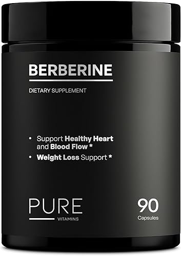 Suplementos de berberina HCL de ultra alta resistencia de 1200 mg 90 cápsulas veganas Suplemento de berberina orgánica para apoyo metabólico y