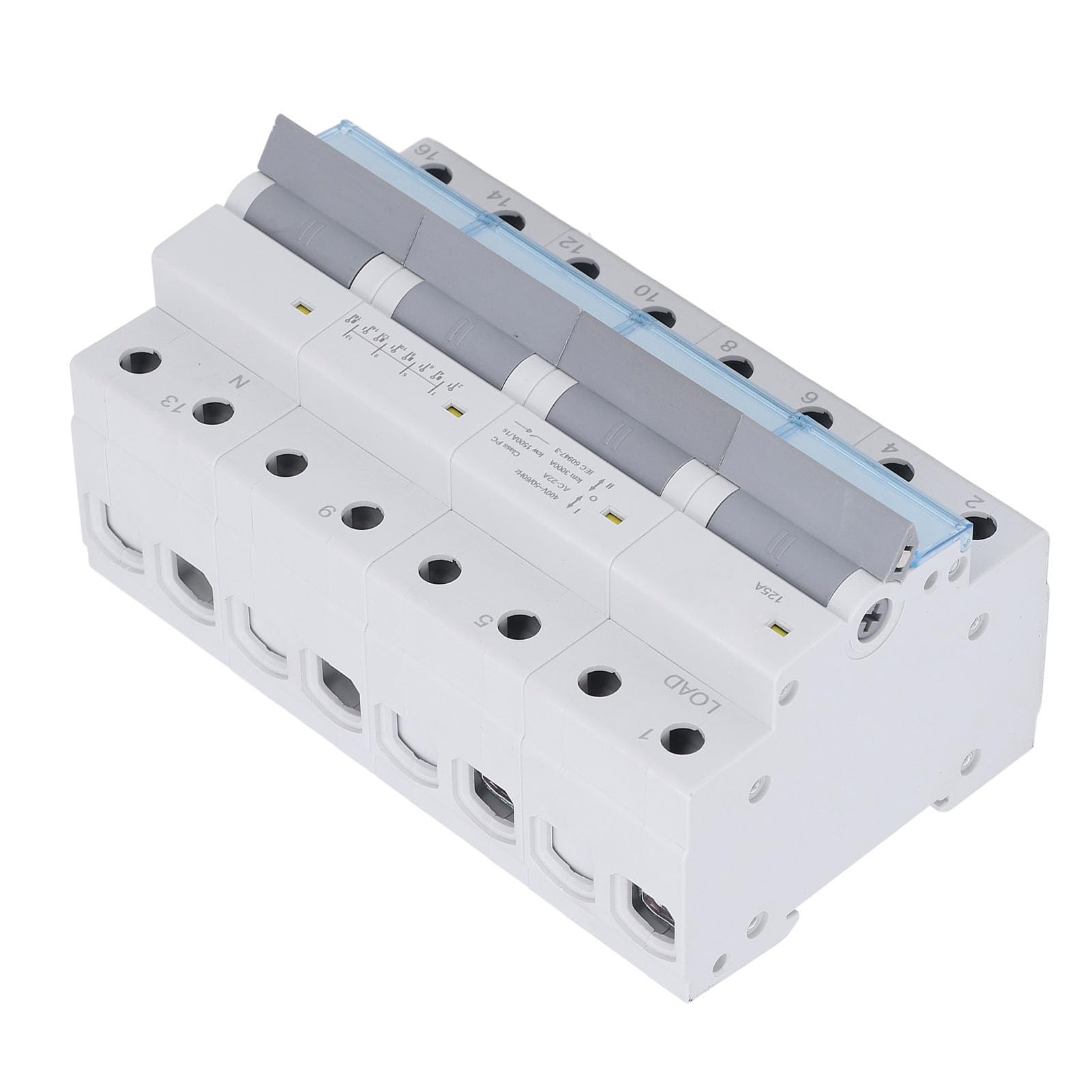 4-biegunowy rozłącznik do montażu na szynie DIN Miniaturowy wyłącznik automatyczny i odłącznik do systemów zasilania energią słoneczną - 125A 400V - Fotowoltaiczne systemy