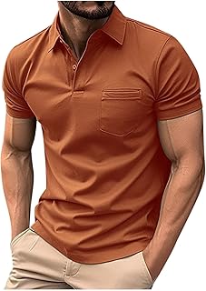 JIUZHEYANG Business Golf Polo Shirts for Men Fashion Polo Shirts Casual Short Sleeve Golf Shirts Waffle Knit Quarter Zip Tops