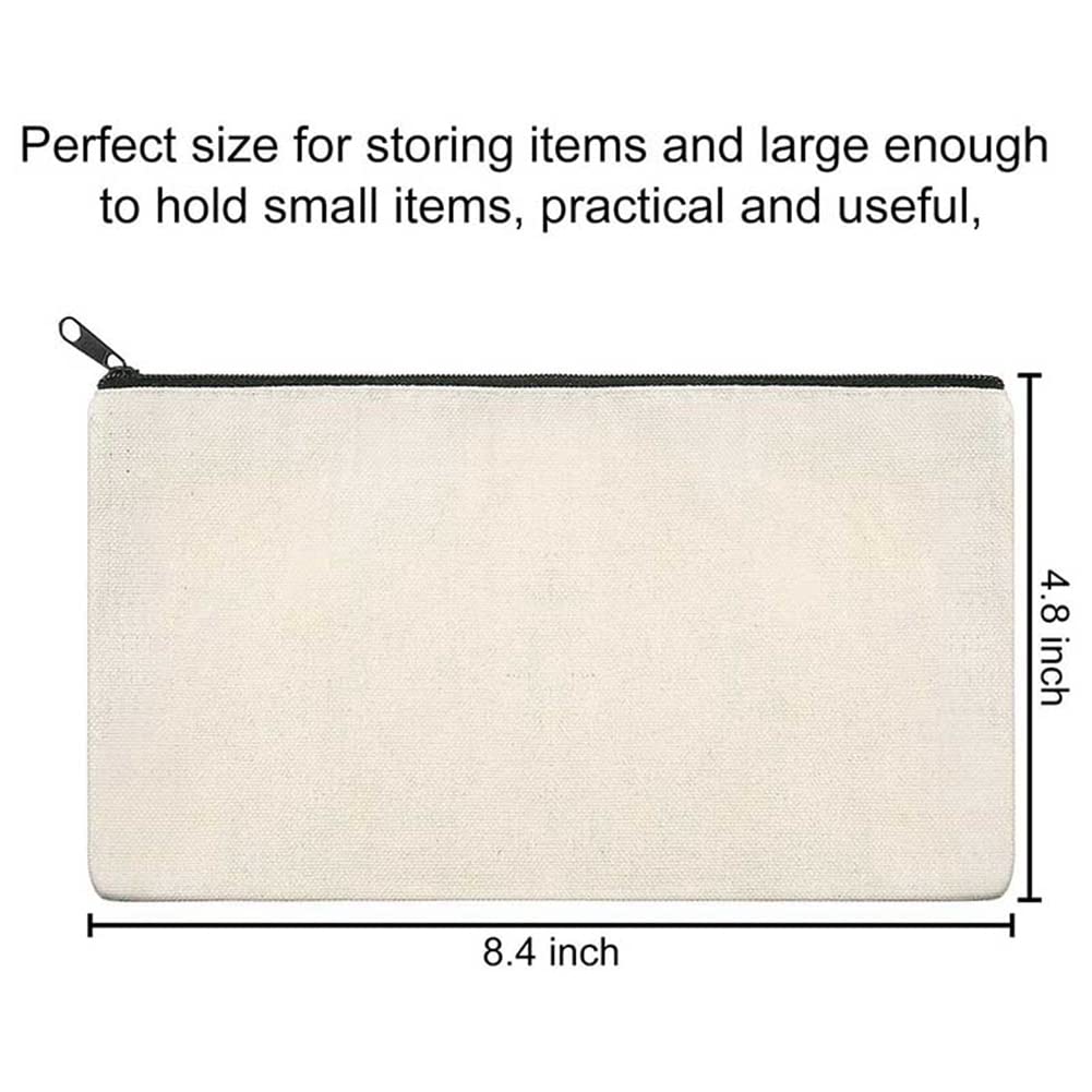60 Uds Bolsas de Maquillaje de Lona con Cremallera Bolsas Estuche de Lápices Bolsas de Manualidades para Viajes DIY Escuela de Cremalleras Multicolores