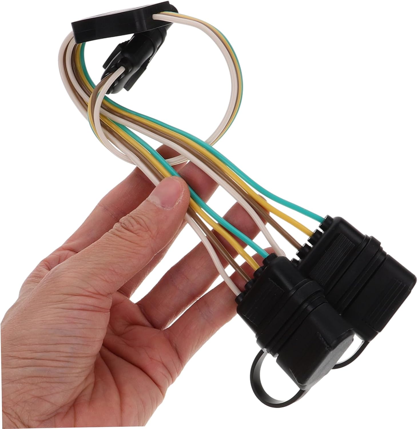 GANAZONO 1pcs Trailer Plug Wiring Harness Pin Trailer Light Harness SAE to Vehicle Adapter