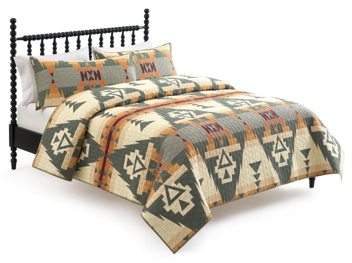 Amazon.com: Pendleton 100% Cotton 3 Piece Quilt Set with 2 Shams