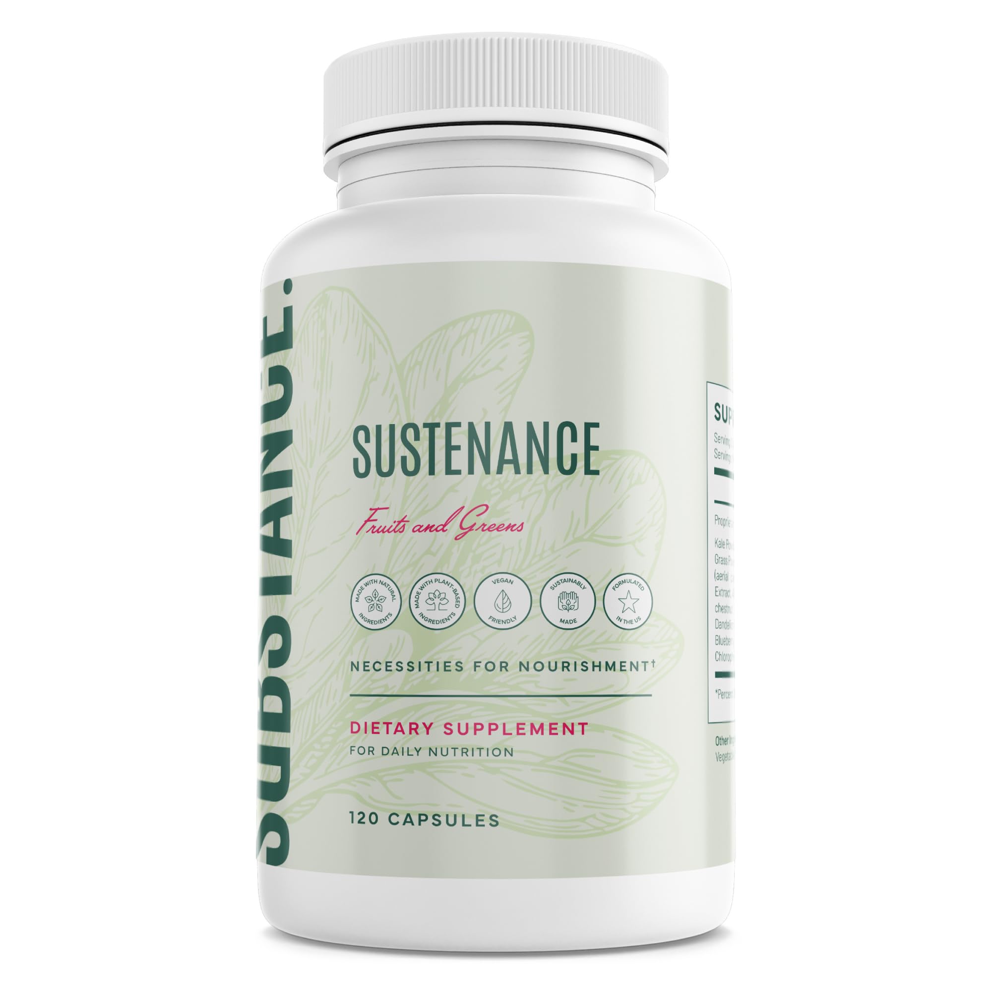 Sponsored Ad - Nature's Sustenance Daily Greens, Daily Fruit and Veggies Supplement - Enhance Energy, Mental Clarity - Fruits and Vegetables Supplements - US Made, Vegan-Friendly - 30 Servings.