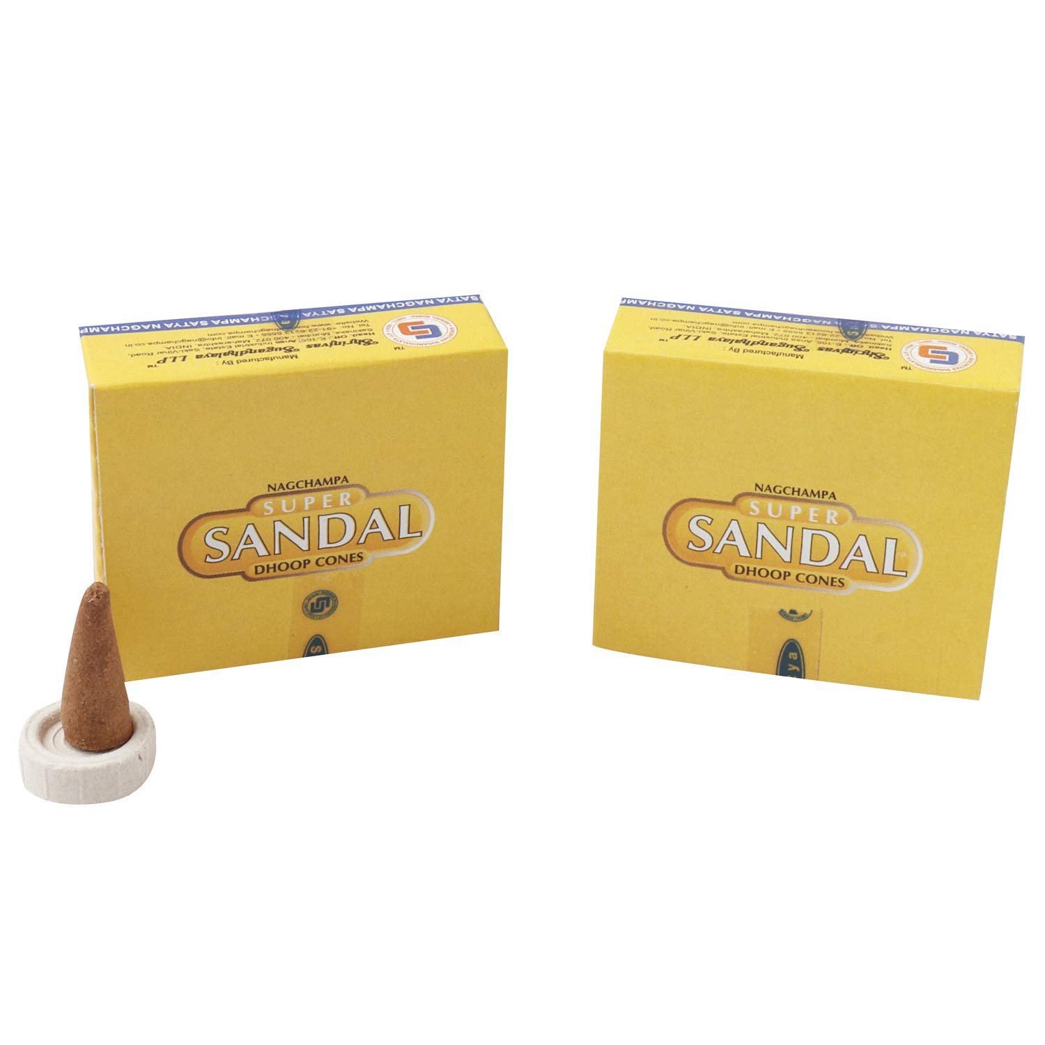 Box Of 12 Packs Of Satya Sandal Dhoop Cones