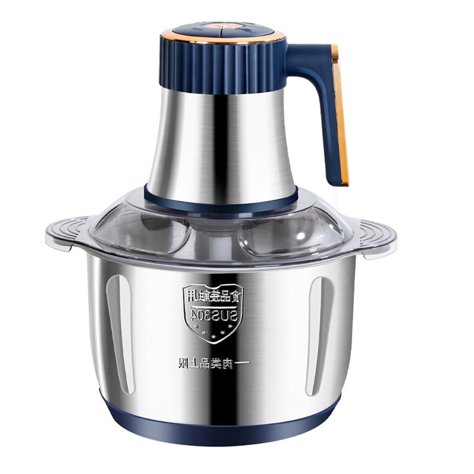 Meat Grinders,500W Mini Food Processors,6 Stainless Steel Blades，5L,Blue