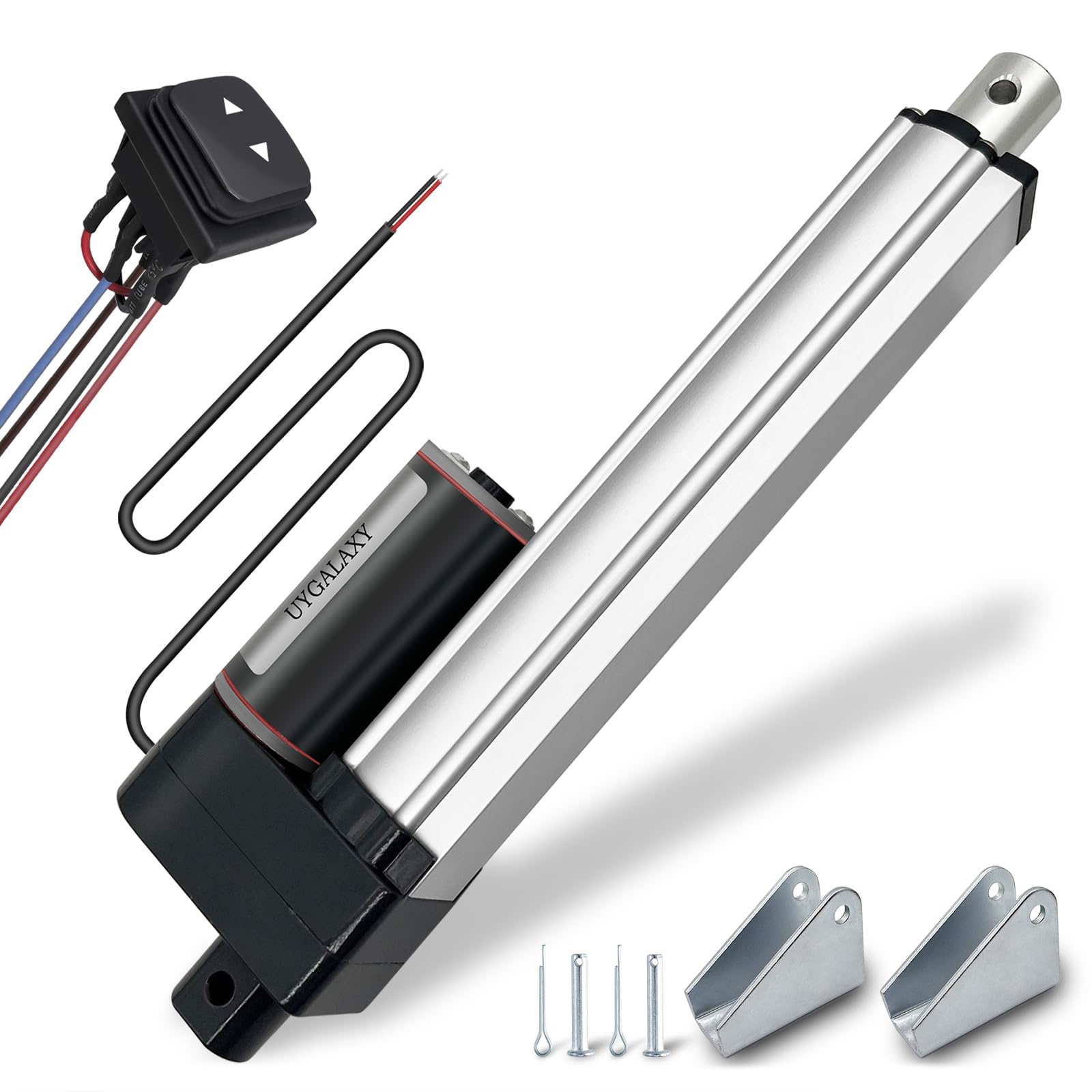 UYGALAXY Linear Actuator 4 Inch Stroke with Mounting Bracket, DC12V 900N(200lbs) IP65 Waterproof 12mm/s Quiet Low Noise Motor for DIY Chicken Coop Electric Recliner Lift Massage Bed Sofa (4") — Amazon image 18