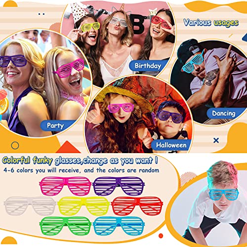 Image of Party Propz Funky Party Goggles - Pack of 6 | Party Goggles for Adults | Multicolor Goggle Party Pack | Shutter Party Glasses for Men | Party Glass for Bachelorette, Pool Party, Birthday, New Year
