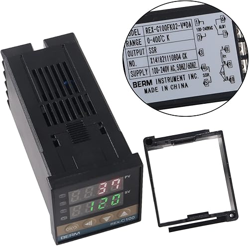 Miniatura 2 de Controlador de temperatura PID digital REX-C100 PID Termostato Controlador de temperatura Digital REX C100 con relé SSR 25DA K Sonda de termopar RKC