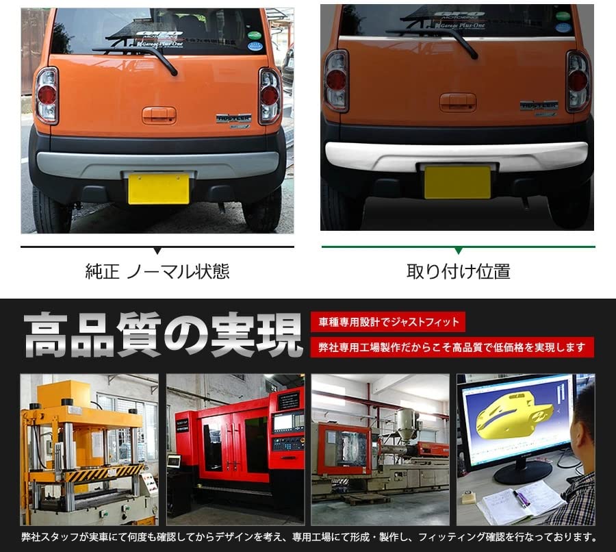 Amazon | BM スズキ ハスラー MR31 リア バンパーカバー バンパー