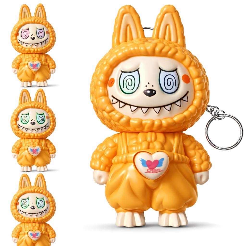 Cute Bunny Keychain Toy for Kids & Adults | Cartoon Character Keyring | Soft PVC Mini Figurine | Bag Charm, Car Key Accessory | Gift for Girls Boys-image-21