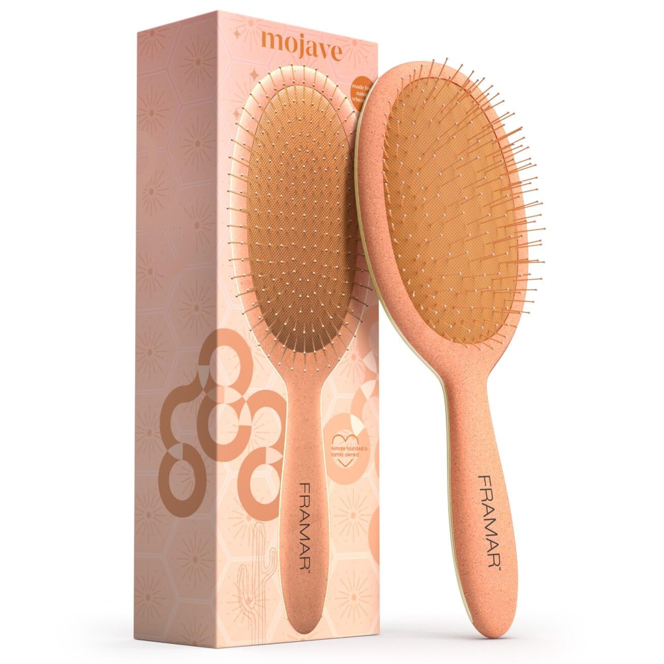 FRAMAR Mojave Haarbürste Ohne Ziepen - Haarbürsten Für Langes Haar, Haarbürste Damen, Wet Hair Brush, Entwirrbürste Lange Haare, Detangler Bürste, Locken Bürste, Hairbrush