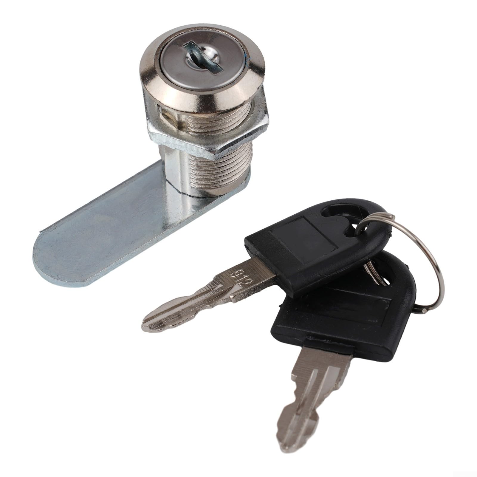 Cabinet Cam Lock With 2 Keys, Zinc Alloy Cam Lock Security Lock For Door Mail Box Furniture Cabinets RV Storage Locks Thick Drawer Lock, 16-30mm (25mm)
