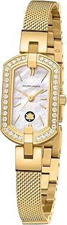 GOLDEN MAPLE Watches for Women, Small Oval Stainless Steel Case, Mother fo Pearl Dial, Dainty Ladies Watches, Luxury Gifts for Her
