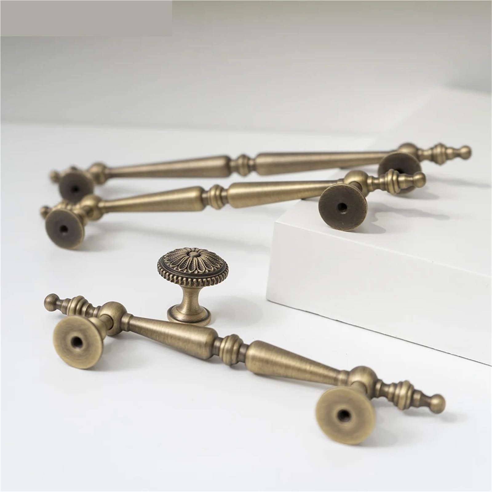 Perillas de latón macizo C-5685-Knob, herrajes de alta gama