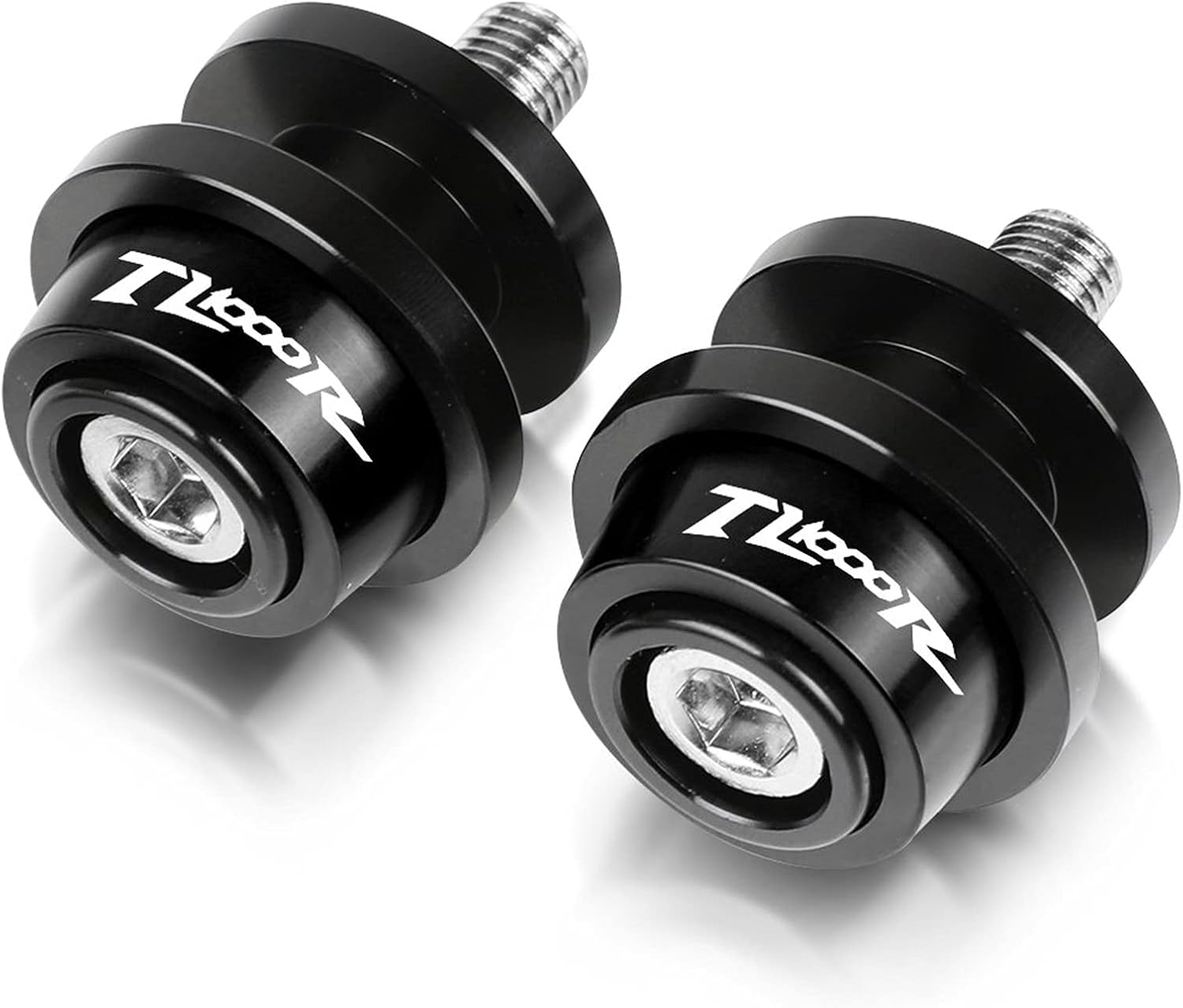 CNC Aluminum 8MM Stand Screws Motorcycle Swingarm Slider Spools for Suzuki TL1000R 1998-2003 2002 2001 2000 1999 Swing Arm Bracket Screw (Color : Black)